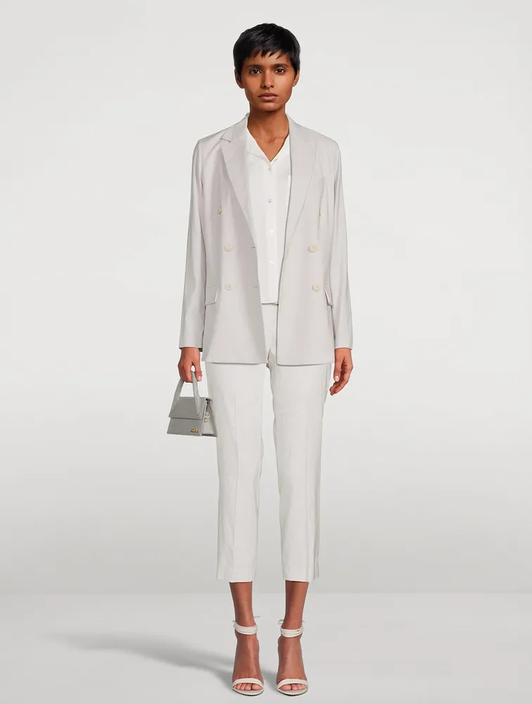 Double-Breasted Good Linen Blazer