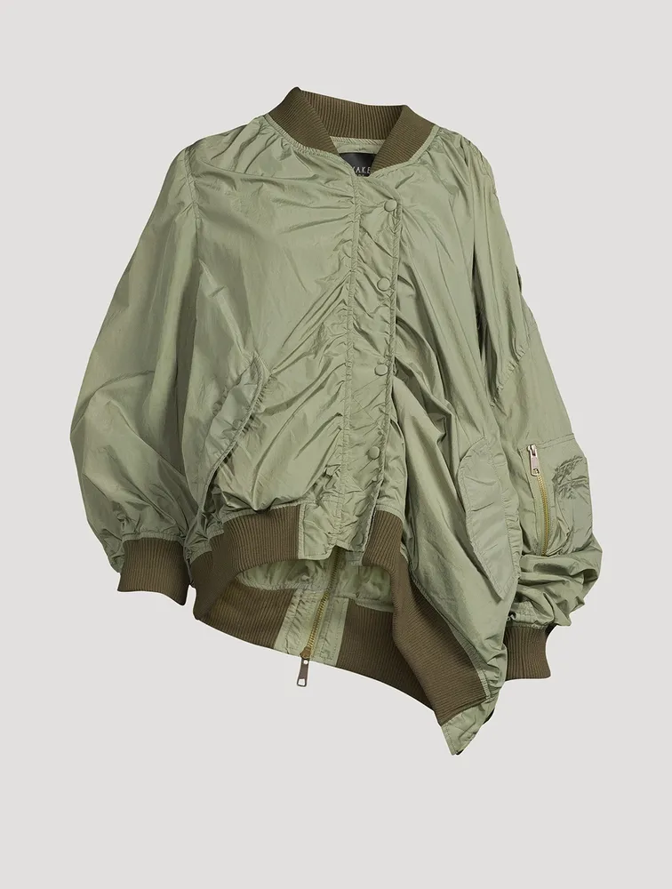 Deconstructed Oversized Bomber Jacket