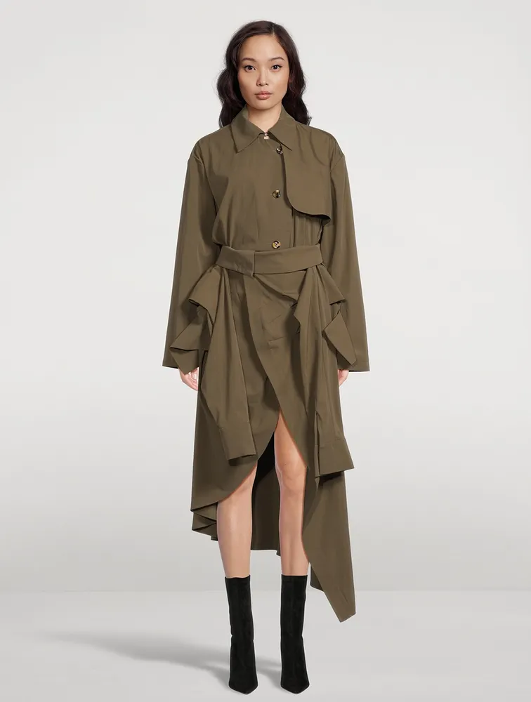 Asymmetric Trench Coat