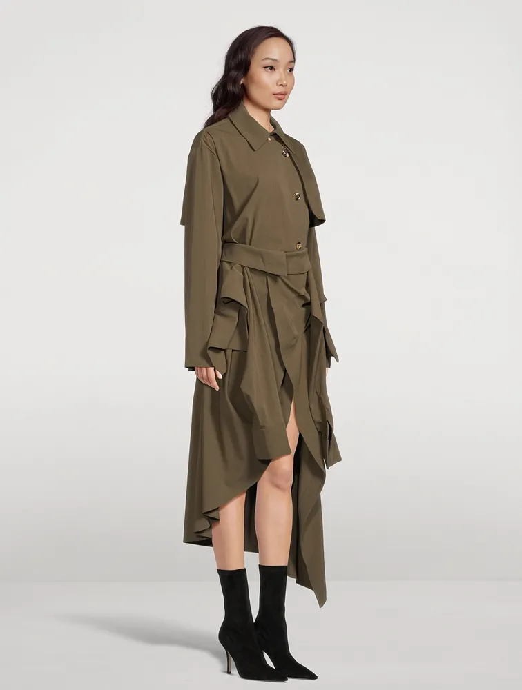 Asymmetric Trench Coat