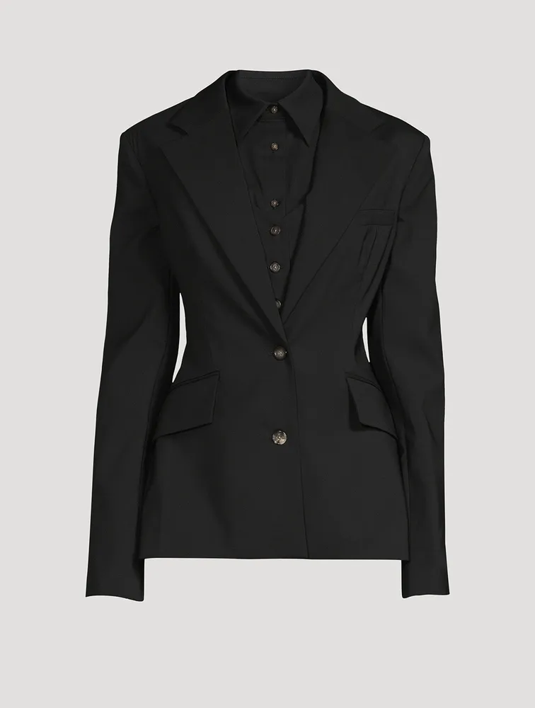 Blazer With Shirt And Vest Insert