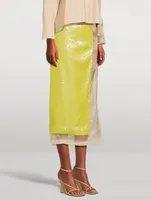 Silk And Sequin Midi Skirt