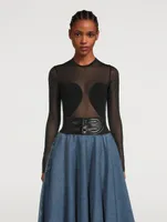 Sheer Crêpe Bodysuit