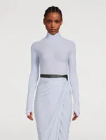 Sheer Mockneck Bodysuit