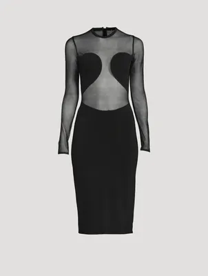 Sheer Crêpe Midi Dress