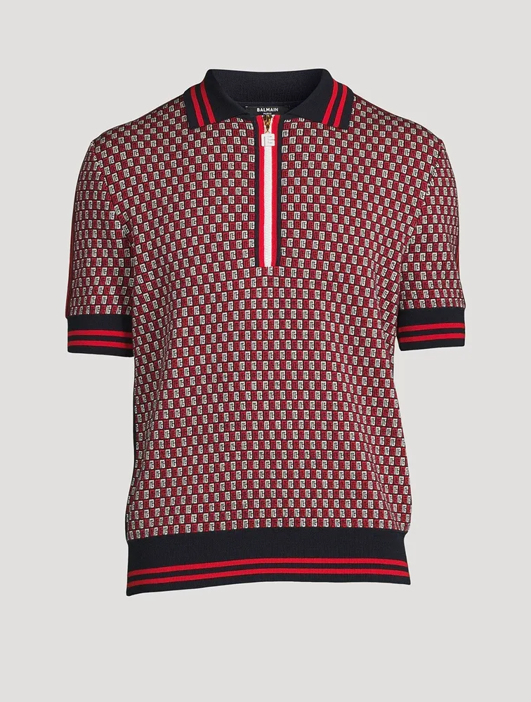 Wool Monogrammed Polo Shirt
