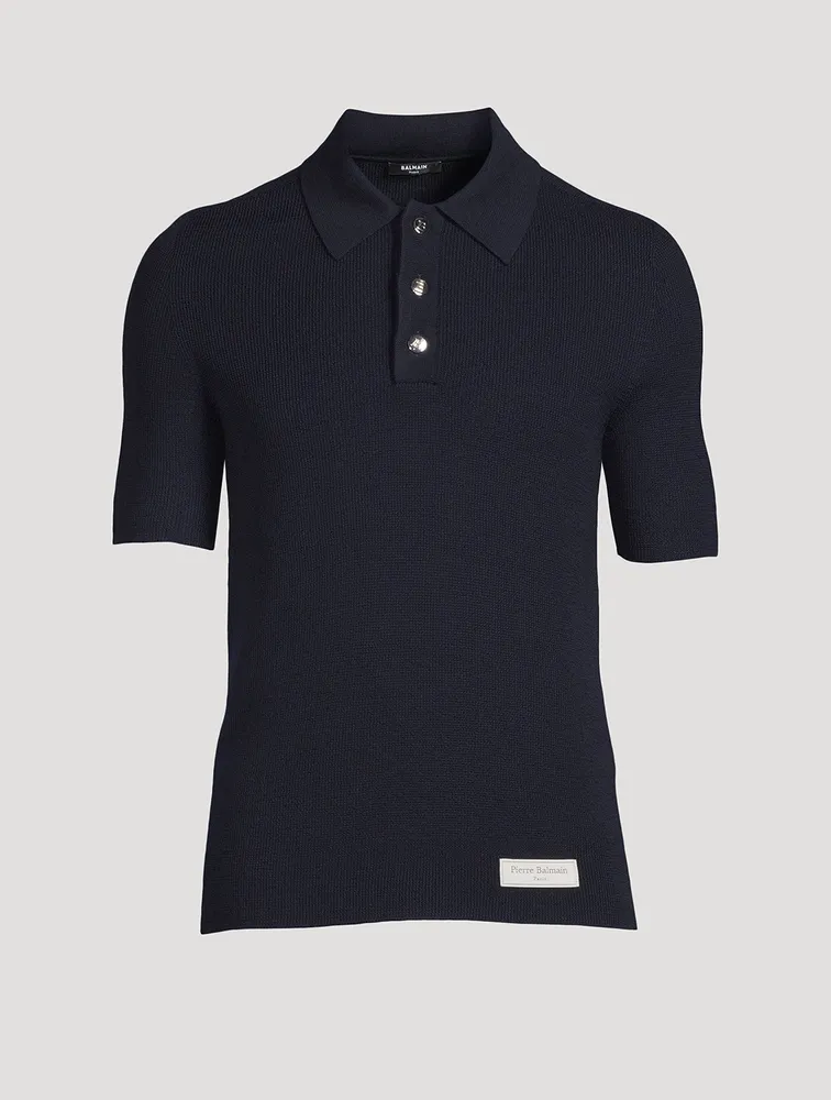 Pierre Wool Short-Sleeve Polo Shirt