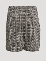Bermuda Shorts Monogram Print