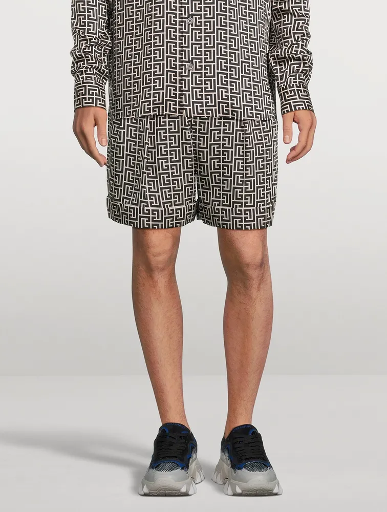 Bermuda Shorts Monogram Print