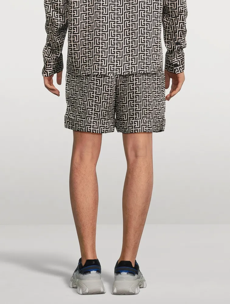 Bermuda Shorts Monogram Print
