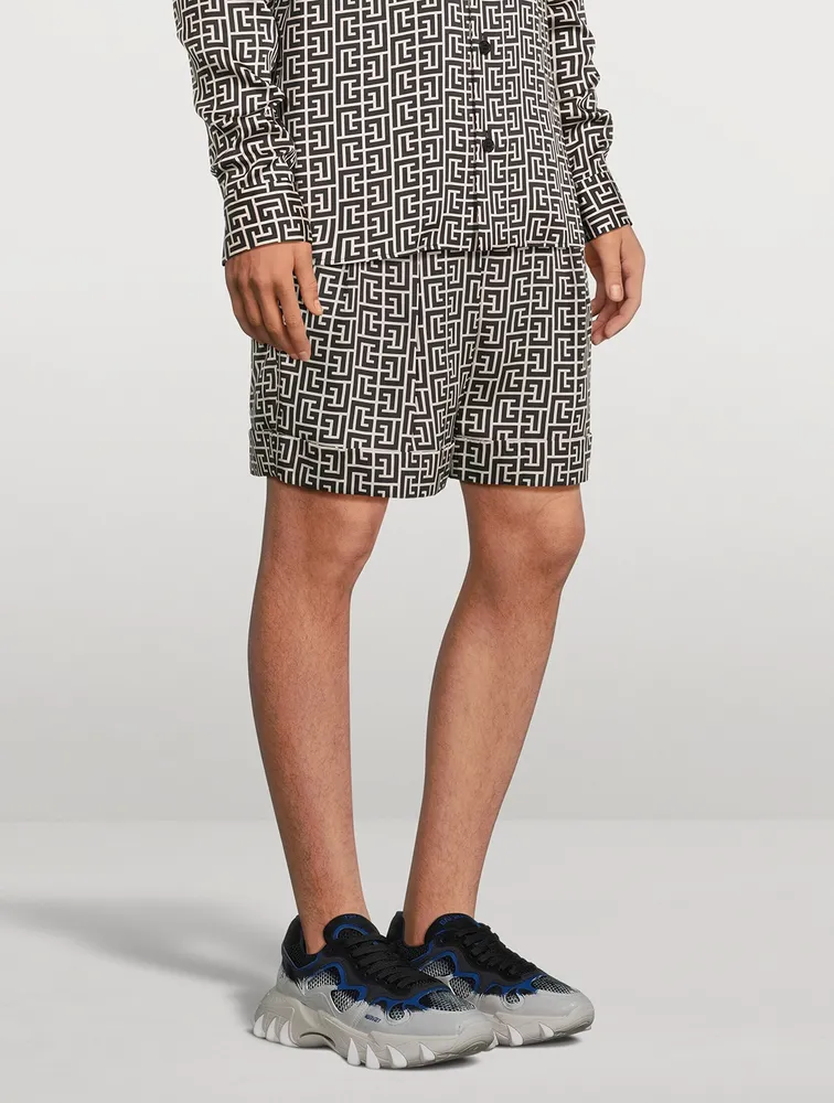 Bermuda Shorts Monogram Print