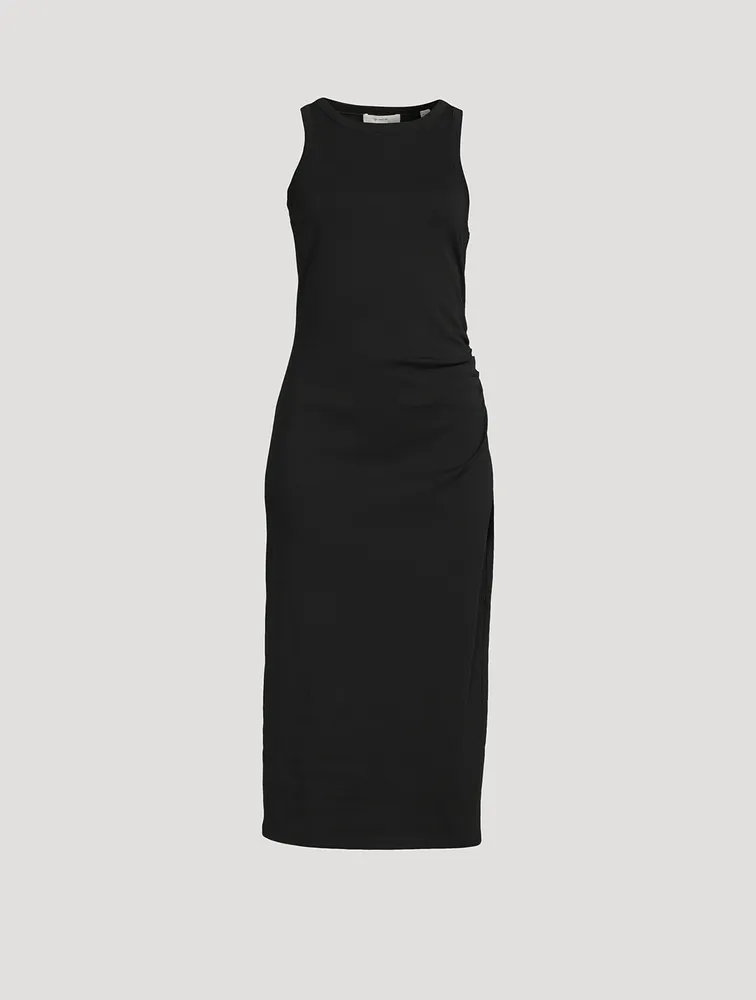 Draped Jersey Midi Dress