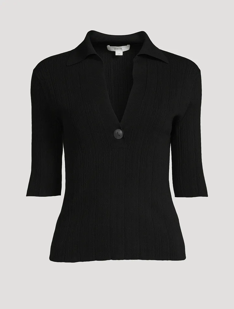 Ribbed Polo Shirt