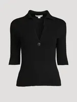Ribbed Polo Shirt