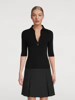 Ribbed Polo Shirt