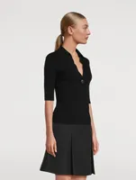 Ribbed Polo Shirt