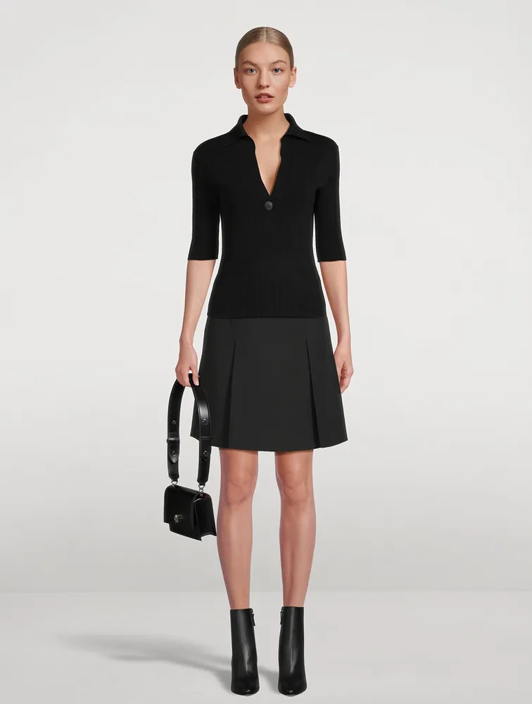 Ribbed Polo Shirt