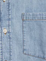 Kayla Short-Sleeve Denim Shirt