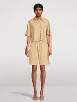 Loewe x Paula’s Ibiza Cotton Cropped Workwear Shirt