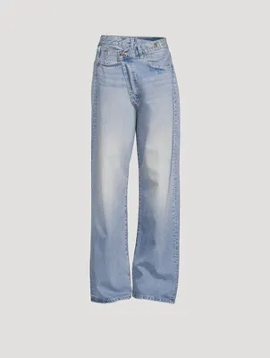 Crossover Wide-Leg Jeans