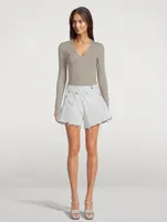 Frayed Denim Shorts