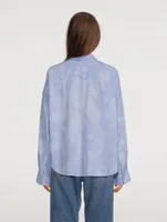 Cropped Shirt Tie-Dye Print