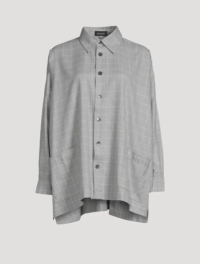 Oversized Step-Hem Cotton Shirt
