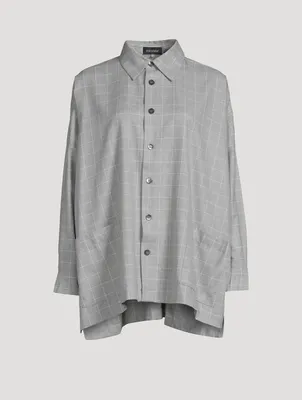 Oversized Step-Hem Cotton Shirt