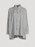 Oversized Step-Hem Cotton Shirt