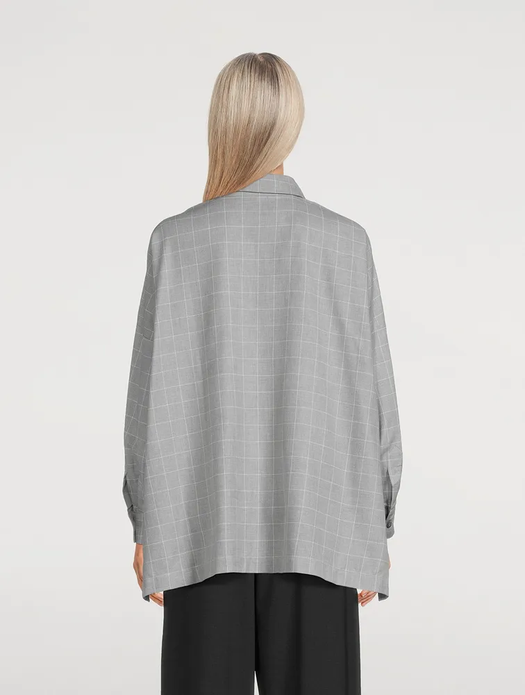 Oversized Step-Hem Cotton Shirt