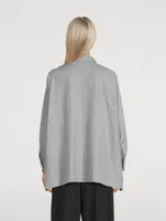 Oversized Step-Hem Cotton Shirt