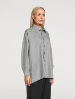 Oversized Step-Hem Cotton Shirt