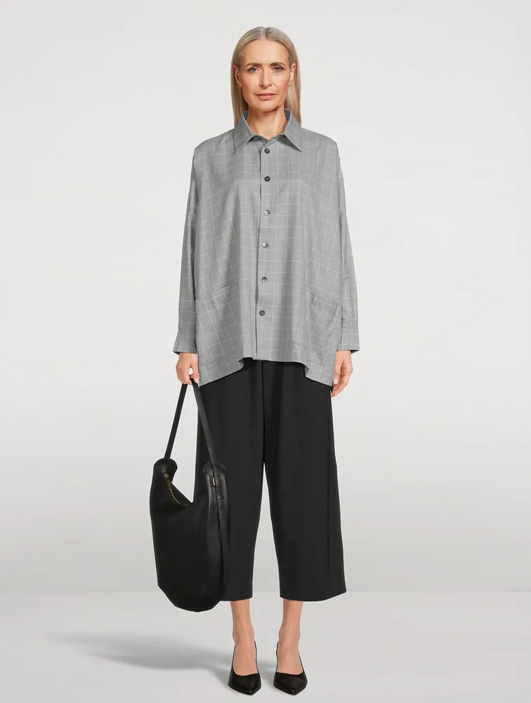 Oversized Step-Hem Cotton Shirt