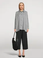 Oversized Step-Hem Cotton Shirt