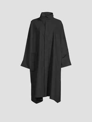 Sloped Shoulder Oversized Raincoat