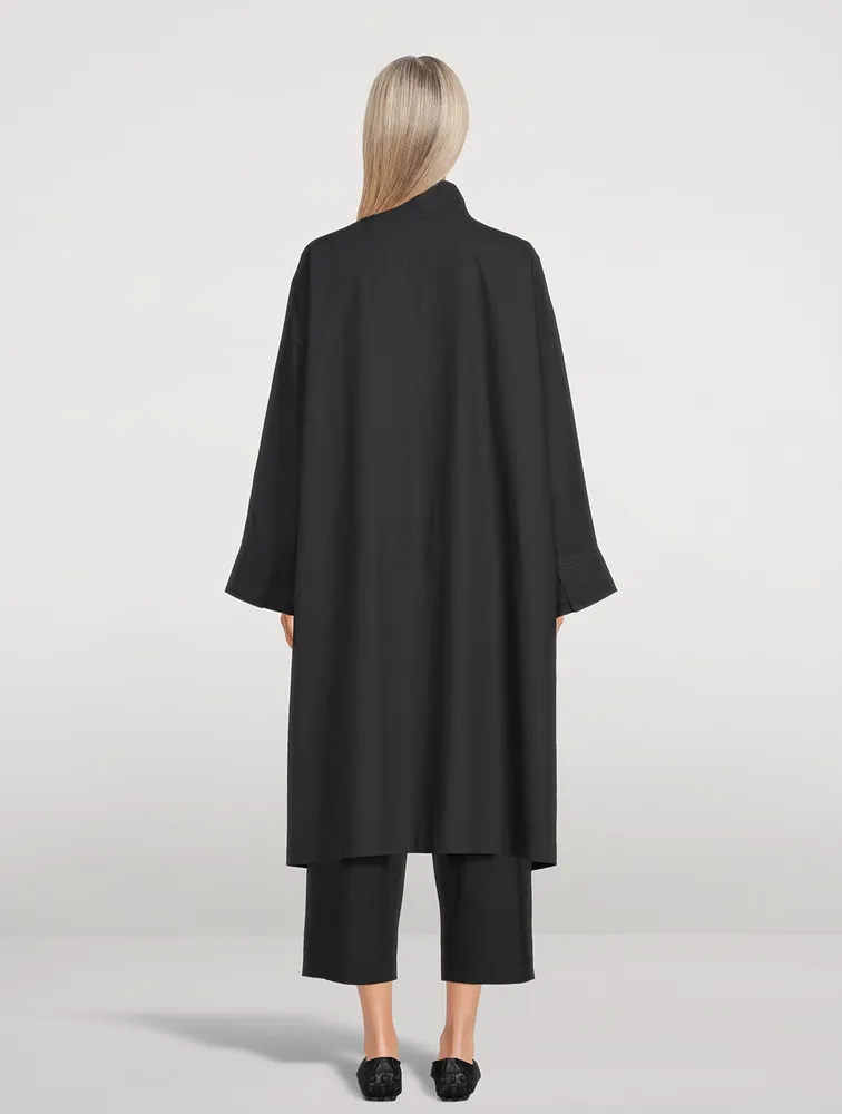 Sloped Shoulder Oversized Raincoat