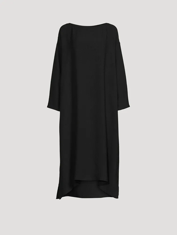 A-Line Silk Midi Dress
