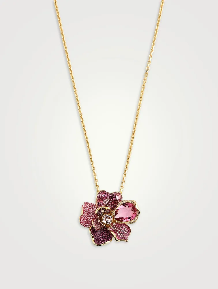 Florere Crystal Brooch Necklace