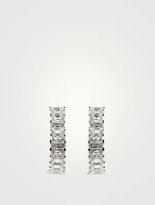Matrix Crystal Hoop Earrings