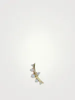 Cléo 14K Gold Smile Right Crawler Earring With Diamonds