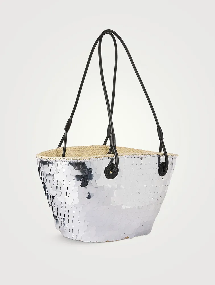 Loewe x Paula’s Ibiza Small Anagram Sequin Basket Bag