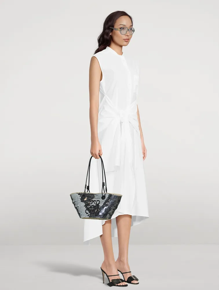 Loewe x Paula’s Ibiza Small Anagram Sequin Basket Bag