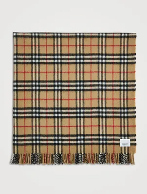 Check Cashmere Baby Blanket