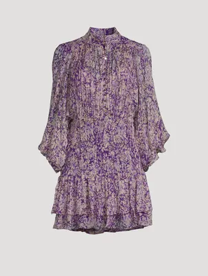 Aurier Ruched Dress Floral Print