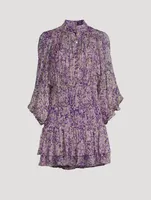 Aurier Ruched Dress Floral Print