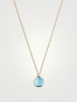Nudo Classic Pendant Necklace With Sky Blue Topaz And Diamonds