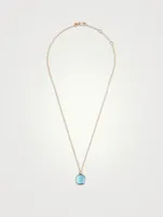 Nudo Classic Pendant Necklace With Sky Blue Topaz And Diamonds