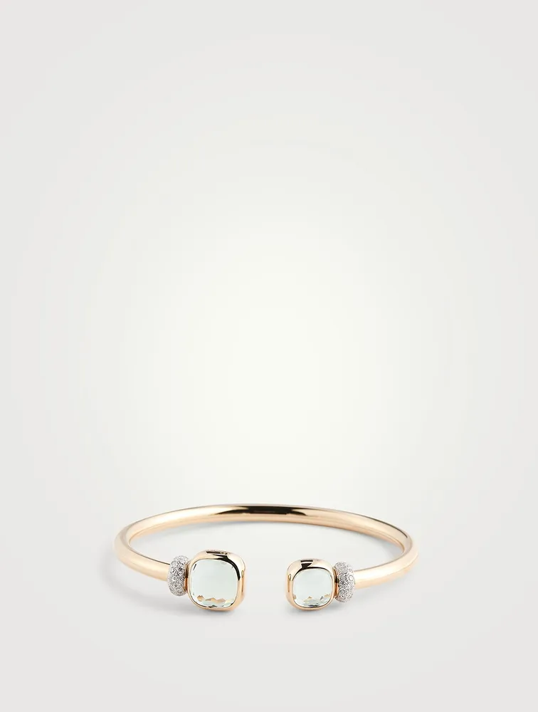 Nudo 18K Rose Gold Bracelet With Prasiolite And Diamonds