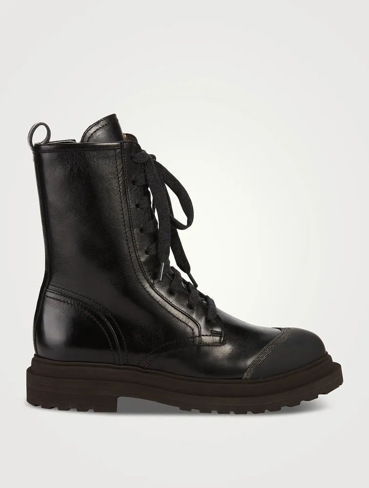 Leather Combat Boots