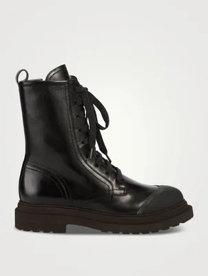 Leather Combat Boots